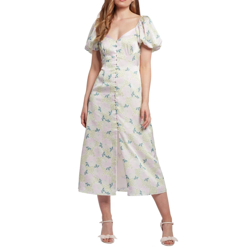 Image of Ted Baker Ledaah Midi Tea Dress - Purple Purple 8