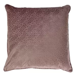 Image of Florence Embossed Velvet Cushion Blush