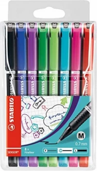 Stabilo Sensor Fineliner Medium Assorted PK8