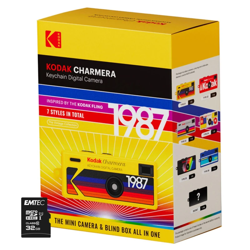 Image of Kodak Charmera Keychain Surprise Design Digital Camera - Camera + 32GB