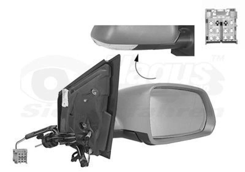 Image of VAN WEZEL Wing mirror VAN WEZEL 5828814