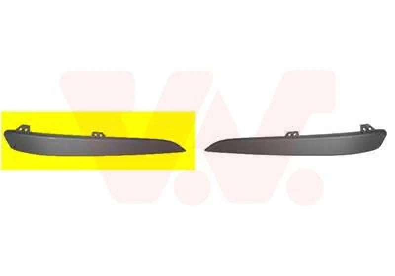 Image of VAN WEZEL Bumper moulding VAN WEZEL 3745586