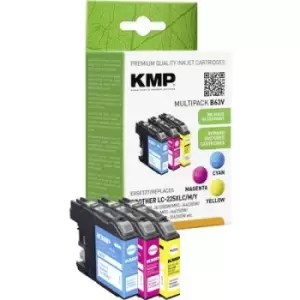 image of KMP Ink replaced Brother LC-225XLC, LC-225XLM, LC-225XLY Compatible Set Cyan, Magenta, Yellow B52V 1530,0050