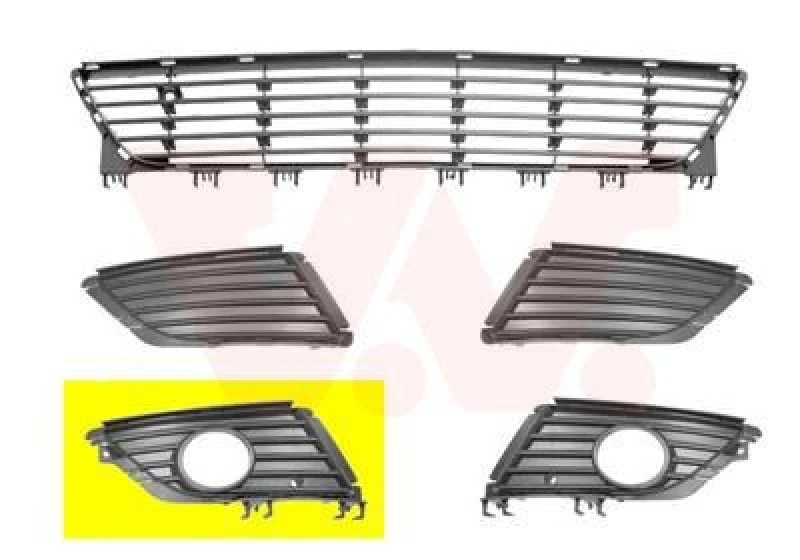 Image of VAN WEZEL Bumper grill VAN WEZEL 3779594
