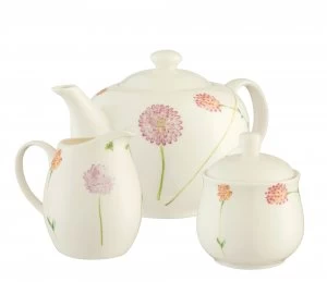 image of Aynsley Bloom Teapot Sugar Cream Set