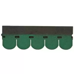 Image of Btm Green Rounded Shingle Roofing Felt, (L)1M (W)0.33M
