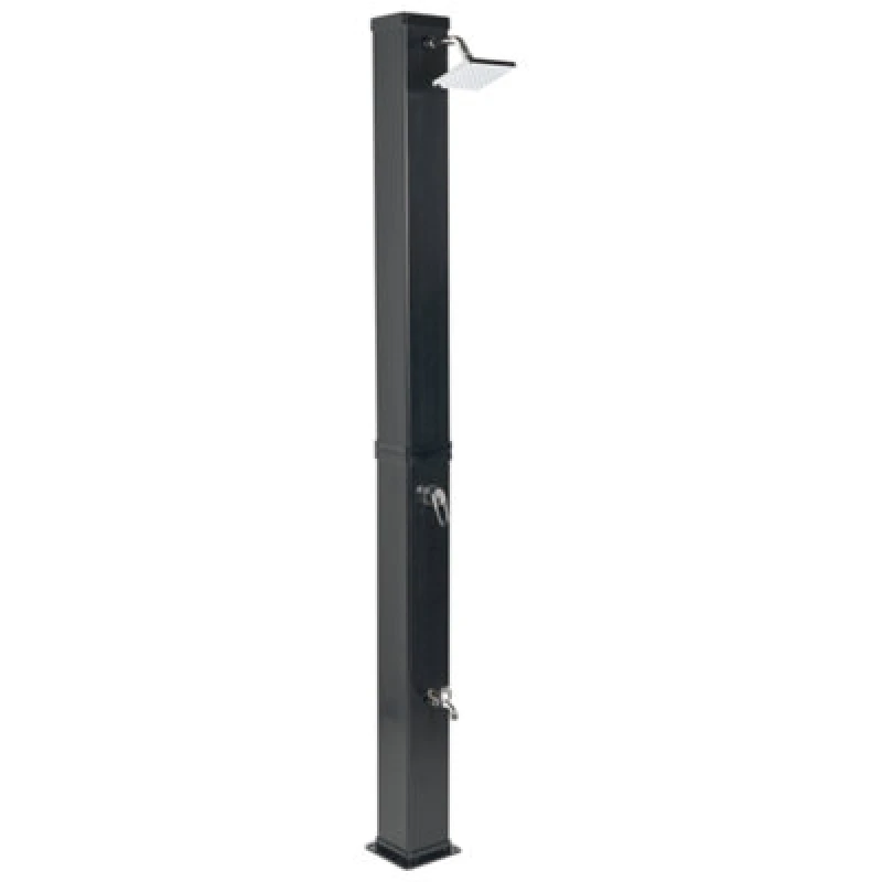 Image of Beliani Freestanding Outdoor Solar Shower Yaracuy Black