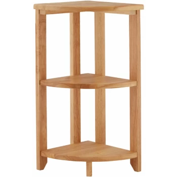 image of Premier Housewares - Shelving Unit Rubberwood Garage Shelves 3 Tier Storage Unit / Units Outdoor Shelving Shelf Storage Rack For Bathroom / Kitchen