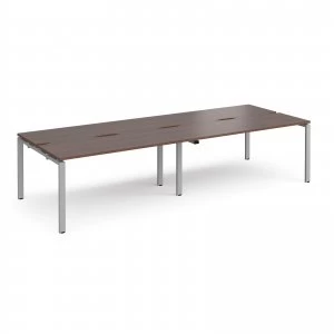 Image of Adapt II Double Back to Back Desk s 2800mm x 1200mm - Silver Frame wal