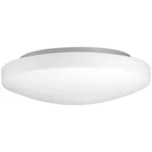 Image of Estevan 40cm Flush Ceiling Light White Opal Glass LED E27 IP44 - Merano