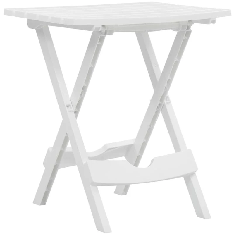 Image of vidaXL Folding Garden Table 45.5cm White Outdoor Terrace Patio Stand Furniture