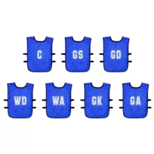 (Pack of 7) Mesh Netball Training Bibs Royal Adult