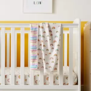 image of Ickle Bubba Rainbow Dreams Reversible Blanket