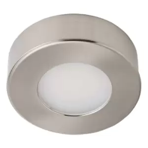 image of Culina Argi LED Round Under Cabinet Light 3W Tri-Colour CCT Opal and Satin Nickel