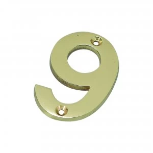 Image of Wickes Door Number 9 - Brass
