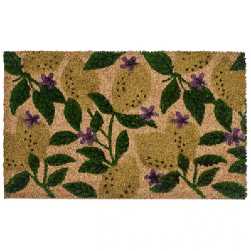 Image of Beliani Doormat Tazlina Multicolour 45 X 75cm Lemon Coir