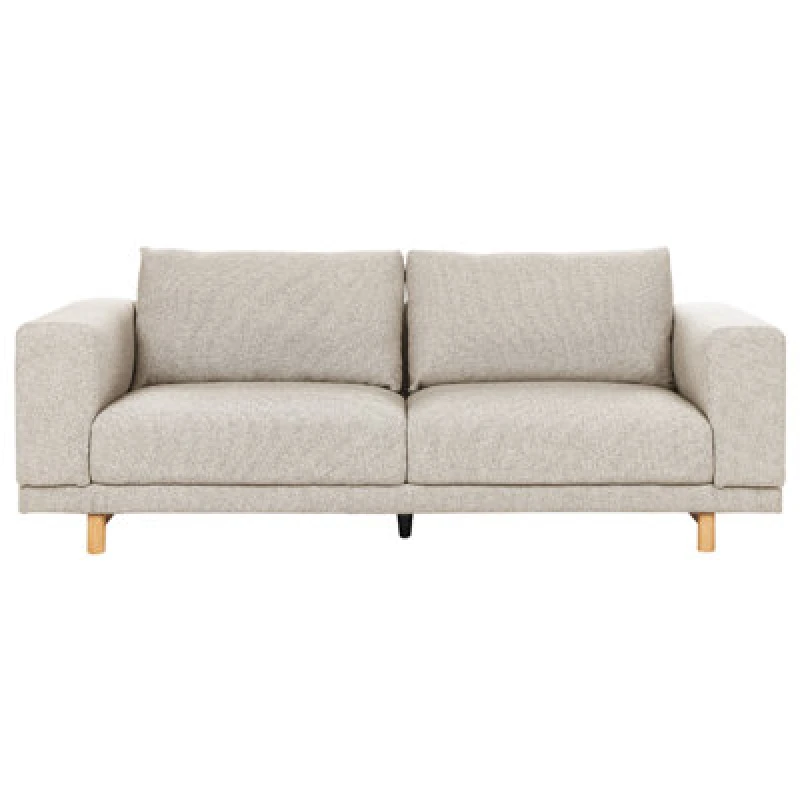 Image of Beliani Sofa 3 Seater Nivala Fabric Light Beige