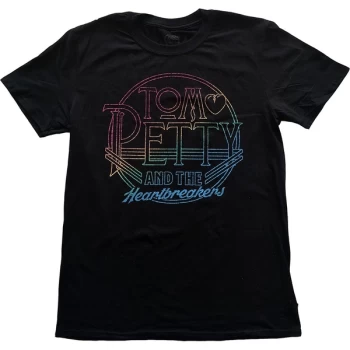 Image of Tom Petty & The Heartbreakers - Circle Logo Unisex Large T-Shirt - Black