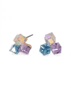 Image of Swarovski Jon Richard Tripple Cube Studs