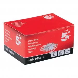 Image of Office Paperclips Metal Small Length 22mm Plain Pack 1000 925842