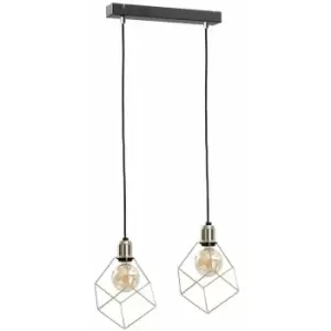 image of Keter Taho Bar Pendant Ceiling Light Gold, 50cm, 2x E27