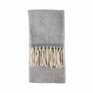 Image of Crossland Grove Wool Throw Grey 1300x1700mm