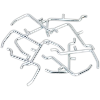 Image of Sealey American Pro Hook Set for GSS System Peg Board Pack of 10