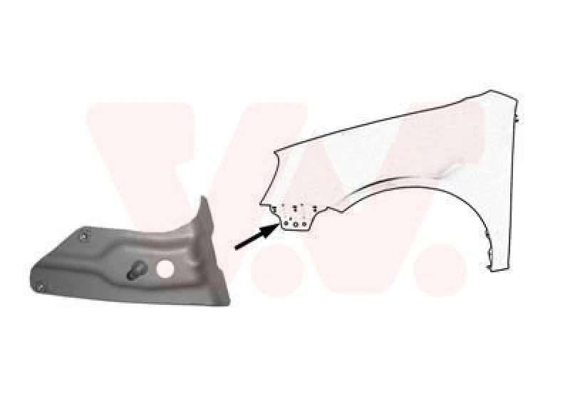 Image of VAN WEZEL Front Cowling VAN WEZEL 5894671