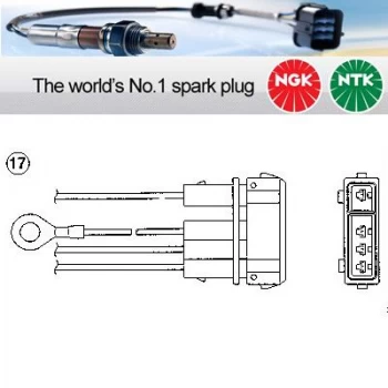 Image of 1x NGK NTK Oxygen O2 Lambda Sensor OZA445-E2 OZA445E2 (1810)