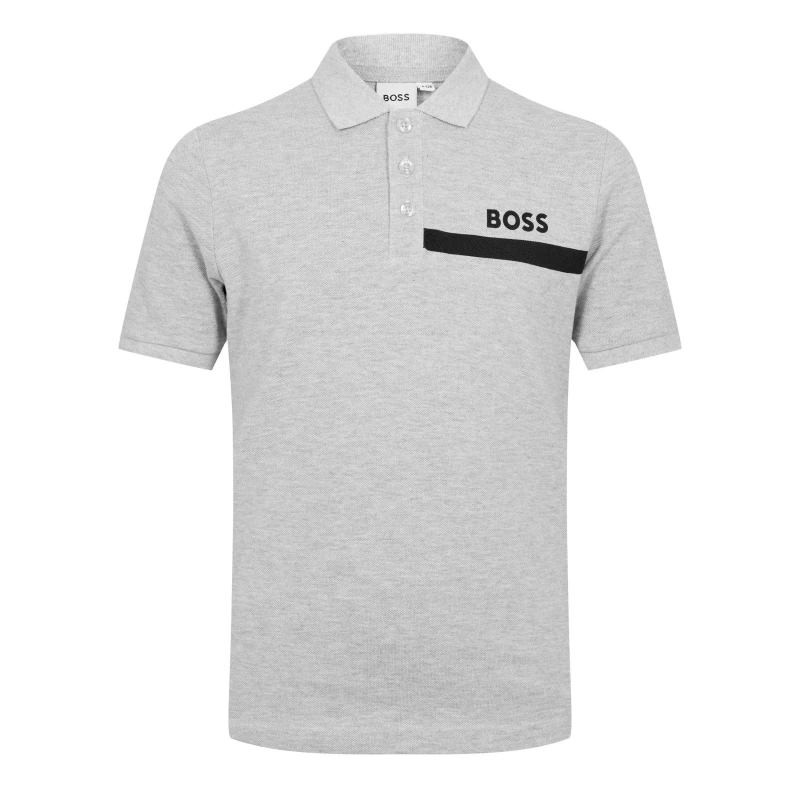 Image of Boss Logo Polo Juniors - Grey Grey 9 - 10 Years