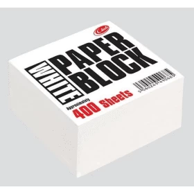 Image of Club Paper Block 90mm x 90mm - White (400 Sheets)