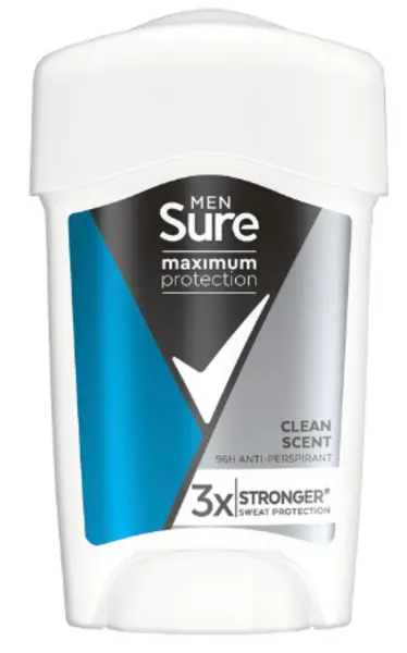 image of Sure Men Maximum Protection Clean Scent Deodorant Cream 45ml