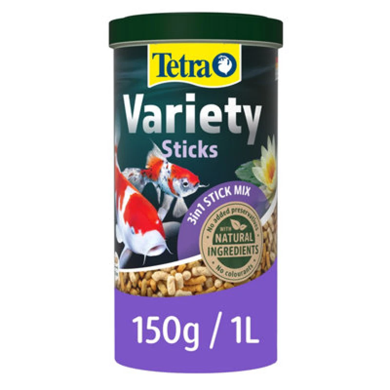 Image of Tetra Variety Pond Sticks 1 Litre Tub - Fish Food