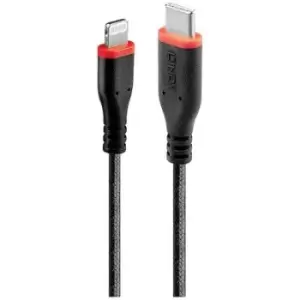 image of LINDY USB cable USB 2.0 Apple Lightning plug, USB-C plug 0.50 m Black 31285