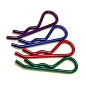 Image of Fastrax 1/8Th/1/5Th/Transponder Body Clips Metallic Red (6)