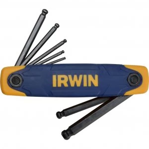 image of Irwin 7 Piece Hexagon Ball End Folding Allen Key Set