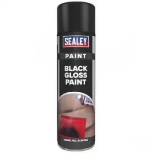 Image of Sealey SCS025S Black Gloss Paint 500ml