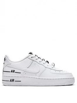 Image of Nike Air Force 1 Lv8 3 Junior Trainers - White/Black