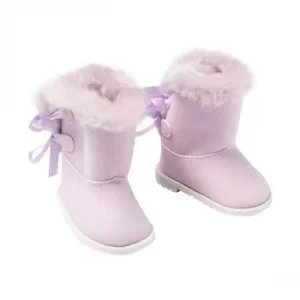 image of I'm a Girly Purple Shearling Boots