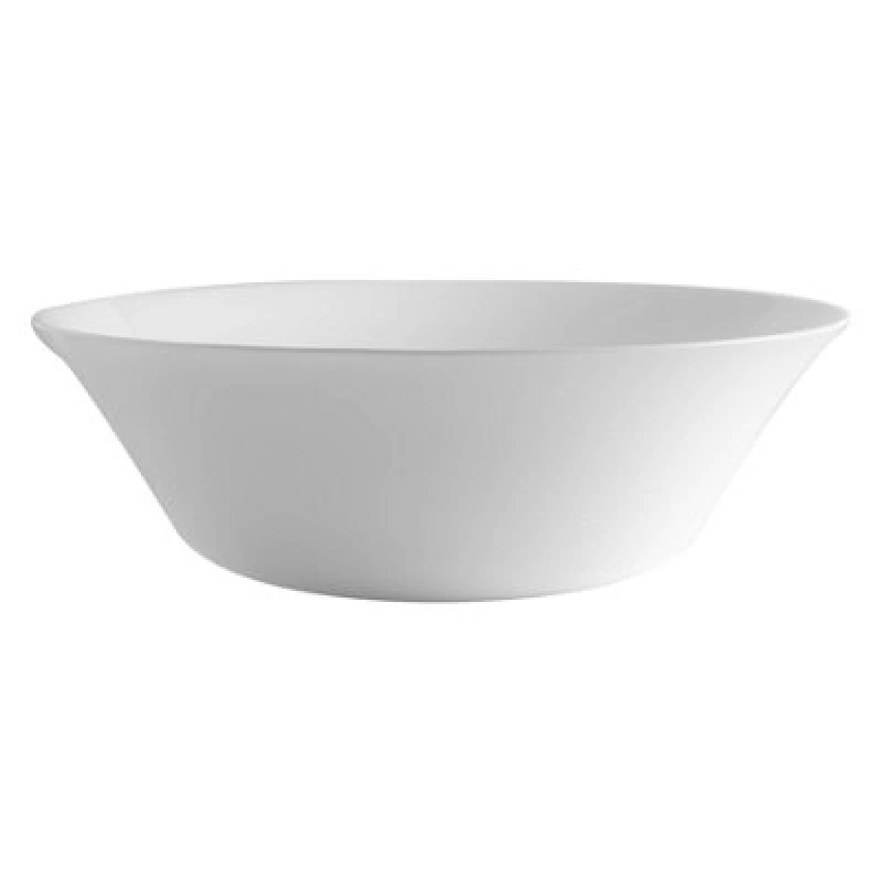 Image of Bormioli Rocco White Moon Glass Serving Bowl 27cm White