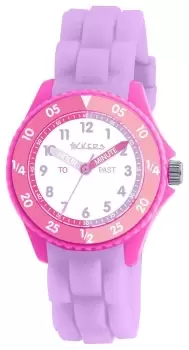 image of Tikkers Girls Lilac Silicone Strap Watch