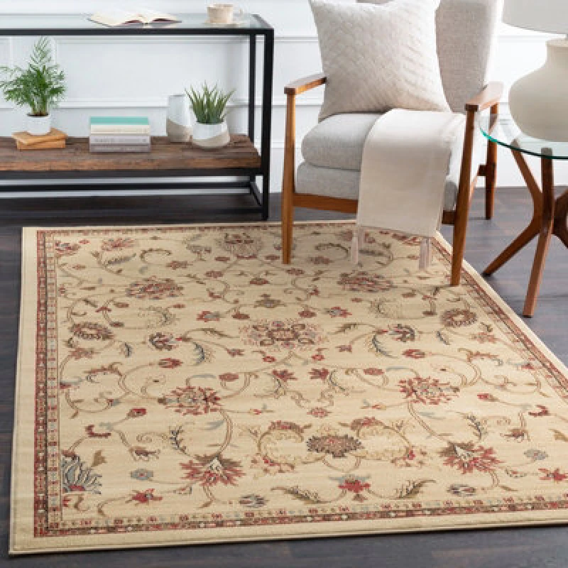 Image of Livabliss Traditional Boho Khaki Bekuri Area Rug 160 X 230 Cm - Easy Care, Non Shedding, Ideal For Living Room & Bedroom