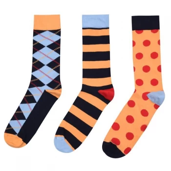 image of Happy Socks 3 Pack Socks - Orange 6004