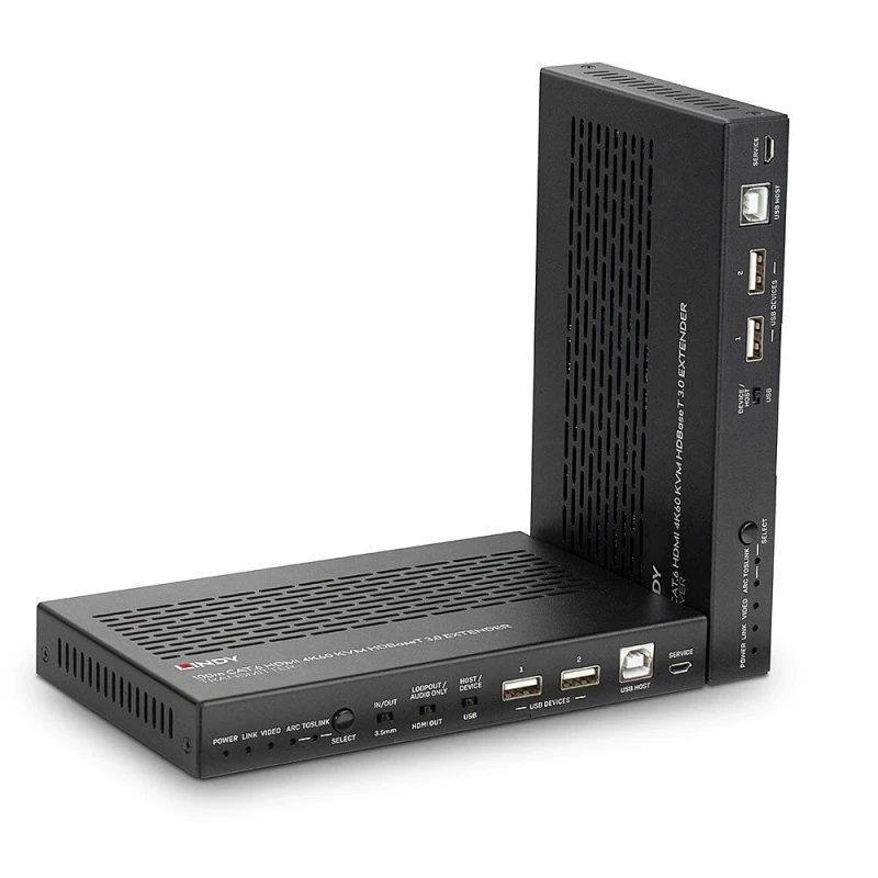 Image of Lindy 100m Cat.6A HDMI 4K60, Audio, IR & RS-232 HDBaseT 3.0 KVM Ex