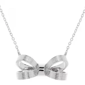 image of Ted Baker Ladies Silver Plated Oppela Mini Opulent Bow Necklace