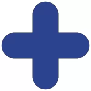 image of PVC floor markings, cross shape, pack of 10, blue