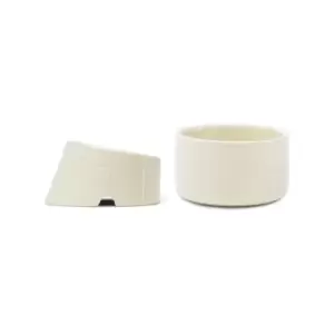 Image of Scruffs Set of 2 Flat Faced Dog Bowls Cream