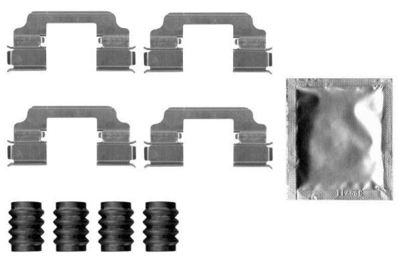 Image of Brake pad fitting kit TEXTAR 82555700