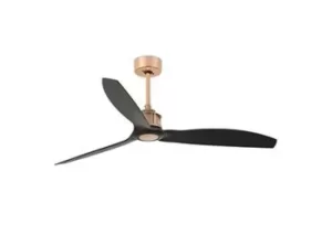 image of Just Fan Copper Ceiling Fan Black 3 Blades