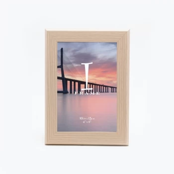 Image of iFrame Thick Light Wood Effect Photo Frame 4" x 6"